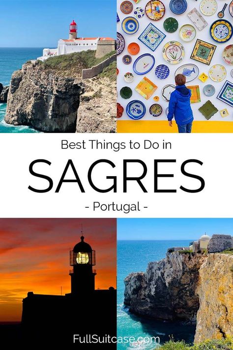 Sagres, Portugal: 13 BEST Things to Do & Places to See (+Map & Tips) Algarve Travel, Portugal Map, Portugal Vacation, Portugal Travel Guide, National Park Vacation, Algarve Portugal, Bucket List Destinations, Olympic National Park, Amazing Travel Destinations