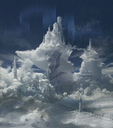 ArtStation - Cloud Castle, jiang shuainan Cloud Castle, Castle In The Clouds, There Are No Rules, Cloud City, Fantasy Magic, Art Watch, Castle In The Sky, No Rules, Fantasy City