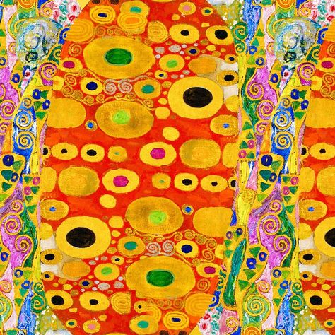 Gustav Klimt's Hope II pattern, remixed by rawpixel | premium image by rawpixel.com / Adjima Klimt Patterns, Gustav Klimt Drawing, Architect Room, Klimt Pattern, Klimt Art, Card Decoration, Colour Inspiration, Red Vintage, Gustav Klimt