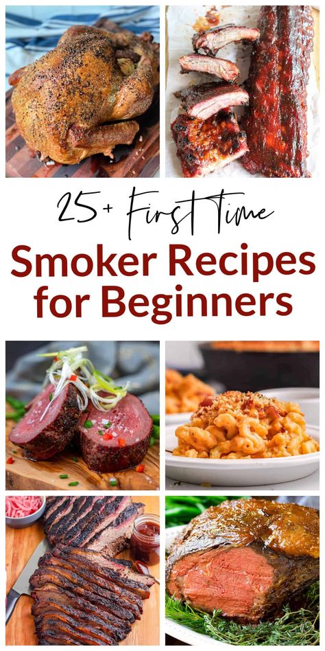 25 Best First Time Smoker Recipes for Beginners Easy Beginner Smoker Recipes, First Time Smoker Recipe, Things To Make On Smoker, Best Smoker Recipes For Beginners, Easy Smoker Recipes Meat, Fun Things To Cook On Smoker, Smoker Recipes For Beginners, Gas Smoker Recipes, Quick Smoker Meals