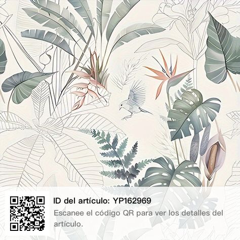 Floral Boho Wallpaper, Wallpaper For Bathroom, Palm Tree Leaf, Palm Leaf Wallpaper, Cute Wallpapers For Ipad, Boho Wallpaper, Watercolor Plants, Tropical Leaf Print, Tropical Wallpaper