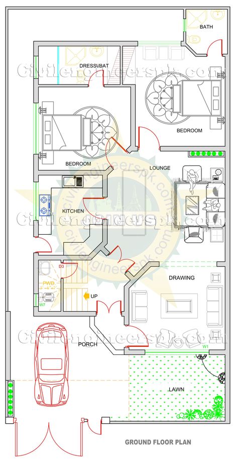 New 10 Marla House Design House Plan Layout, 40x60 House Plans, 10 Marla House Plan, Home Map Design, Floor Planning, Circle House, Asian House, Indian House Plans, Smart House