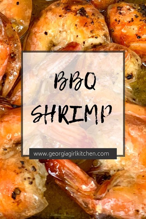 BBQ SHRIMP  BBQ Shrimp is a fast, easy, delicious recipe! Peppery fresh shrimp baked in a buttery sauce.  Make sure you have lots of crusty bread to soak up all the sauce!  #georgiagirlkitchen #bbqshrimp #shrimprecipes #easyrecipes #easydinnerrecipes Barbecue Shrimp Recipe, Bbq Shrimp Recipe, Barbeque Shrimp, Grilled Chicken Dishes, Broiled Shrimp, Shrimp Bbq Recipes, Louisiana Cooking, Barbecue Shrimp, Fresh Shrimp