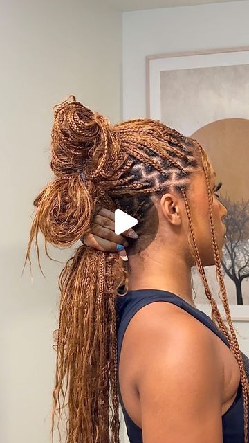 TAYLOR ANISE on Instagram: "easy… but “looks” complicated braids hairstyle ☺️  I was playing around with my braids earlier today and came up with this hairstyle and I thought it came out so cute! But yet it was so easy to do! I actually did this hairstyle maybe 5 years ago and it was with my natural hair and I loved how it came out with these knotless braids 😍🫶🏽   #knotlessbraid #braidhairstyle #braidstyles #braidhawk #braidstyles😍 #braidstylesforwomen #braidstylesforgirls #braidstylesformen" Egyptian Braids Hairstyles, Knotless Braids Updo Hairstyles, Complicated Braids, Braid Styles For Girls, Braid Styles For Men, Braided Hairstyles Updo, Knotless Braids, Braided Updo, Braid Styles