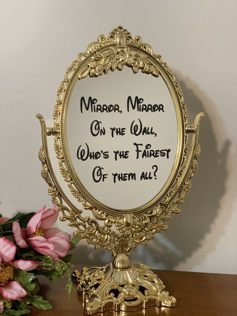 Fairytale Mirror, Sweet 16 Sign, Fairytale Wedding Decorations, Sweet 15 Party Ideas, Sweet 16 Themes, Princess Theme Birthday, Fairytale Party, Quince Decorations, Wedding Mirror