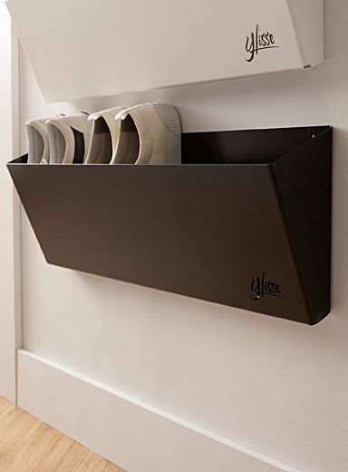 Minimal Shoe Rack Design, Roll Out Shoe Storage, Minimal Shoe Rack, Small Hall Closet Organization, Angled Shoe Rack, Minimalist Shoe Rack, Shoe Rack Wall, Steel Shoe Rack, Wall Shoe Storage