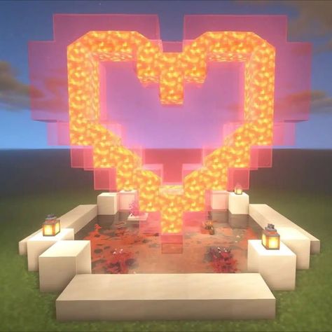 Cute Things To Build In Minecraft, Minecraft Fountain, Minecraft Heart, Minecraft Cottage, Easy Minecraft Houses, Minecraft House Tutorials, Cool Minecraft Creations, Cute Minecraft Houses, Minecraft Plans