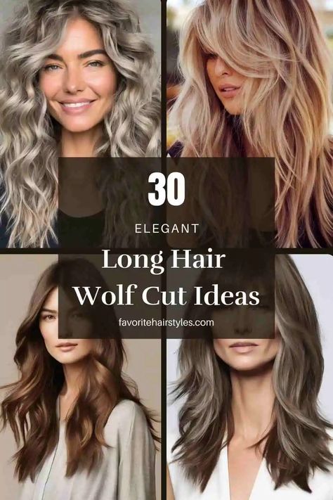 30 Elegant Long Hair Wolf Cut Ideas - Favorite Hair Styles | Trendy Haircuts for Men, Women Shaggy Haircuts For Long Hair, New Trendy Haircut For Women, Long Layered Haircuts For Thick Hair Blonde, Fringe Layers Long Hair, Long Front Layers Haircut, Heavy Long Layers, Shaggy Long Bangs, Long Haircut Choppy Layers, Chunky Layers Long Hair Straight