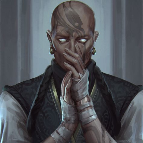 ArtStation - Monk, Daria Rashev Dark Monk Fantasy Art, Dark Monk Dnd, Way Of Astral Self Monk, Way Of Shadow Monk Dnd, Dnd Jedi, D&d Monk, Astral Self Monk, Monk Rpg, Shadow Monk