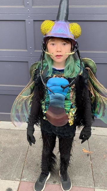 Bug Dress Up, Stag Beetle Costume, Bug Costume Adult, Bug Inspired Outfits, Bug Costume Diy, Cicada Costume, Insect Outfit, Quirky Halloween Costumes, Jungle Costumes