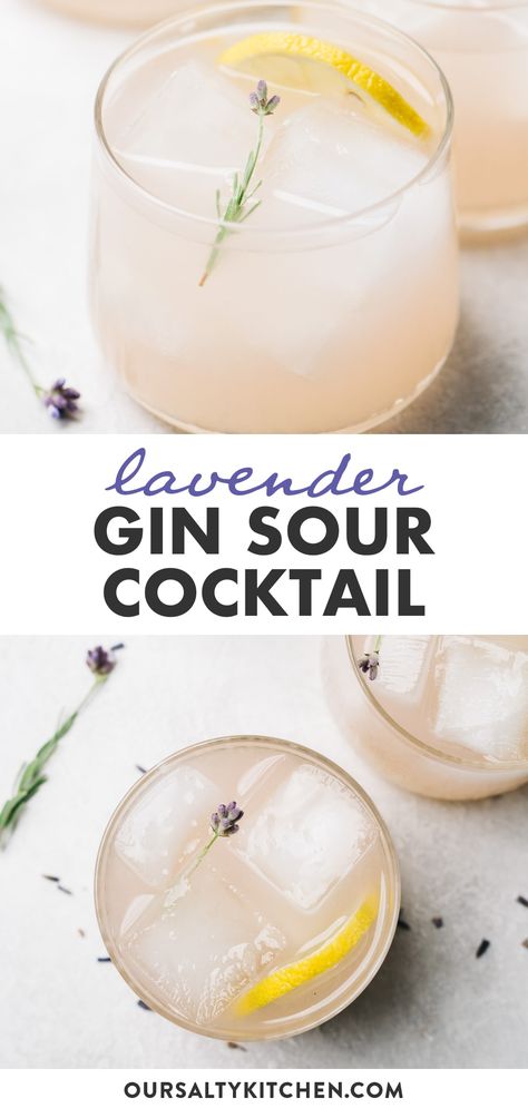 Summer Lemonade Recipes, Summer Happy Hour, Lavender Gin, Cocktails For A Crowd, Lavender Simple Syrup, Lavender Cocktail, Pitcher Cocktails, Gin Sour, Batch Cocktails