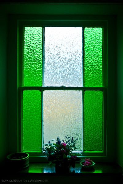 Green Glass Window, Green Stained Glass Window, Window Uk, Green Glass Door, Window Stained, Town Houses, Modern Metropolis, Green Goddess, Stained Glass Designs