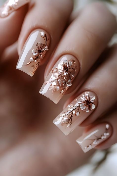 Add a touch of fun with clear nails and 3D floral designs. These pretty nails are perfect for summer. Check out our blog on 10 Fall Outfit Ideas with Matching Nails. Nails Easy | Fun Nail Art | Pretty Summer Designs | Cool Nail Inspo | Nails Classy | Elegant Nails | Nails Tips | Nails Simple | Nails Square Short | Nails Long | Nails Gel | Nails Basic | Minimalist Nails | Autumn Nails | Nails Inspo 2024 | Nails Trending Now 2024 | Nails Neutral | Made by AI Elegant Nail Art Classy, Simple Nails Square, Nails Classy Elegant, Classy Elegant Nails, Nail Parlour, Fun Nail Art, Nails Classy, Summer Designs, Elegant Nail Art