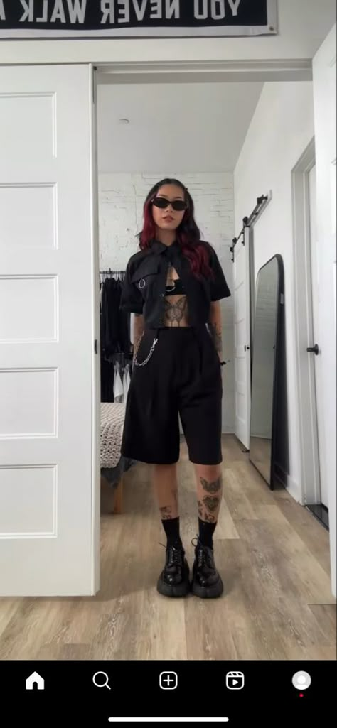 Meg Murayama, Goth Summer Outfits, Summer Outfits 2024, Summer Goth, Diy Vetement, Dark Outfits, Looks Street Style, Looks Black, Alternative Outfits