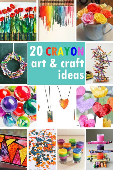 Crayon art! Crayon crafts and melted crayon art for kids and adults. Melted Crayon Jewelry Diy, Crayon Melting Art Ideas, Crayon Drip Art, Old Colored Pencil Crafts, Crayon Art Melted Diy, Crayon Art Projects, Kids Science Experiments At Home, Old Crayon Crafts, Crayon Melt Art