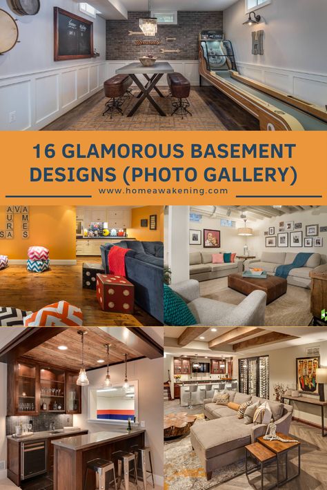 Discover 16 glamorous ideas for finishing your basement #homedecor #decorating #basement Decorating Basement, Basement Decoration, Basement Designs, Basement Decorating Ideas, Basement Decorating, Basement Layout, Modern Basement, Basement Bedrooms, Bedroom Renovation