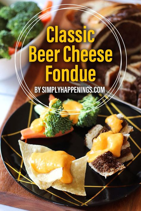 Classic beer cheese fondue blended with cheddar Apple Cider Party, Cheese Fondue Recipe Easy, Easy Cheese Fondue, Cheddar Fondue, Beer Cheese Recipe, Swiss Cheese Fondue, Beer Cheese Fondue, Beer Dip, Fondue Dinner