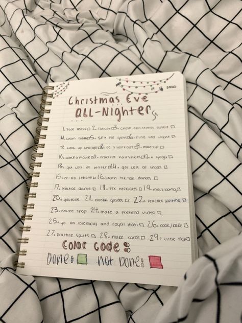 This is a list of ideas for an all-nighter with friends or without! Things To Do During All Nighter, Ideas For All Nighters, All Nighter Ideas By Yourself, All Nighter Activities By Yourself, All Nighter Activities, All Nighter Ideas, All-nighter Aesthetic, Bestie Things, Christmas Checklist