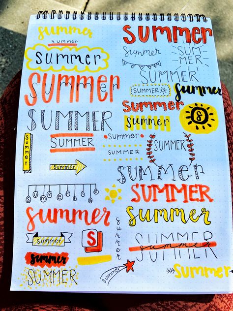 Lettering and header ideas #calligraphy #lettering #letteringdesign #header #summer Summer Calligraphy Hand Lettering, Summer Title Ideas, Summer In Cursive, Aesthetic Lettering, Handwriting Inspo, Summer Calligraphy, Babysitting Ideas, Header Ideas, Summer Font