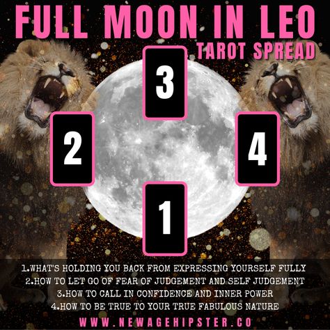 Full Moon Tarot Reading, Leo Full Moon, Full Moon In Leo, Full Moon Tarot, Leo Tarot, Moon In Leo, Learning Tarot Cards, Angel Tarot, Witch Tarot