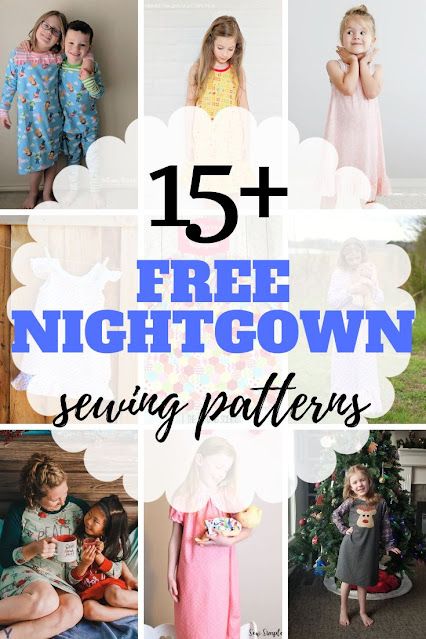 Girls Vintage Nightgown Pattern, Free Nightgown Pattern For Kids, Free Sewing Patterns For Women Nightgowns, Sewing Patterns For Children, Nightgown Sewing Pattern Free, Vintage Nightgown Pattern Free, Free Toddler Pajama Pattern, Night Gown Patterns Women, Toddler Nightgown Pattern Free