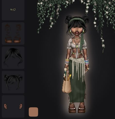 One With Nature Outfits, Everskies Outfits Boho, Dress To Impress Earthy Style, Everskies Outfit Ideas, Eve Fashion, Cute Imvu Baddies, Nature Outfits, Bratz Doll Outfits, Imvu Outfits Ideas Cute