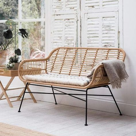 Front Porch Seating, Patio Decking, Contemporary Materials, Bamboo Outdoor, Garden Trading, Rattan Outdoor Furniture, Cross Bar, Scandinavian Aesthetic, Diy Garden Furniture