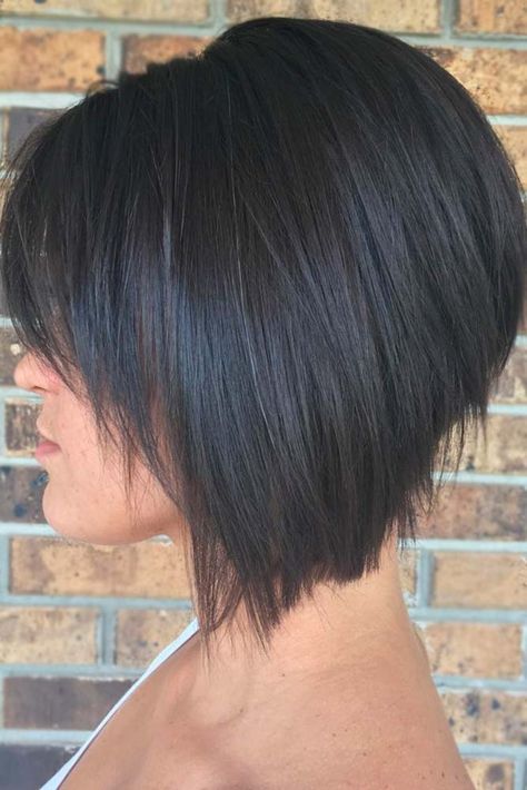 Silky Bob picture3 Extreme A Line Bob, Super Stacked Bob Haircut, Stacked Inverted Bob Haircuts With Bangs, High Stacked Inverted Bob, Short Hair With Fringe Bangs Choppy Layers, Edgy Layered Bob, Medium Sassy Hairstyles, Stacked Bob Hairstyles For Fine Hair, A Line Bob Short Stacked