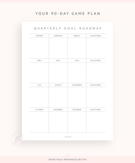 Quarterly Planner, 90-Day Goal Planner Template, Quarterly Review Insert, 3 Months Planner Printa... Printable Goal Tracker, Goal Planner Template, Months Planner, Quarterly Review, Quarterly Planner, Free Planner Templates, Weekly Planner Free Printable, Weekly Planner Free, Planner Writing