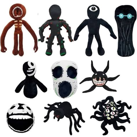 Scary Plushies, Doors Characters, Roblox Plush, Roblox Horror Games, Sewing Project For Kids, Roblox Horror, Doors Roblox, Door Games, Roblox Doors