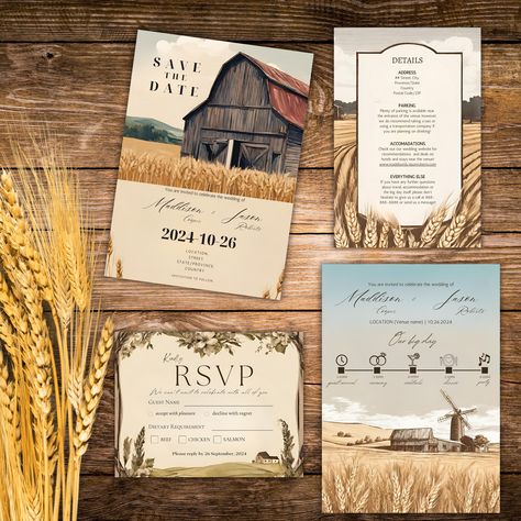 Pasture Wedding, Barn Wedding Invitations, Country Rustic Wedding, Country Western Wedding, Country Barn Weddings, Background Wedding, Rustic Wedding Invitation, Outdoor Fall Wedding, Country Wedding Invitations