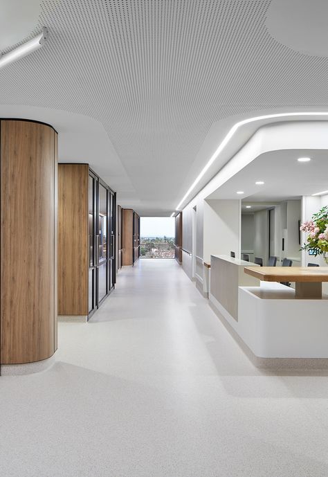 Hospital Design Architecture, Healthcare Interior Design, Modern Hospital, Materials Board Interior Design, Timber Battens, Hospital Architecture, Clinic Interior Design, Hospital Interior, Doors And Floors