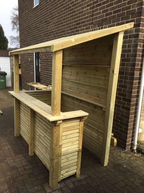 Find many great new & used options and get the best deals for 1700 x1200 Garden Bar with wrap around bar at the best online prices at eBay! Free delivery for many products! Wrap Around Bar, Bar Pallet, Garden Bar Ideas, Garden Bar Shed, Outdoor Garden Bar, Outdoor Tiki Bar, Pallet Bar Diy, Diy Outdoor Bar, Bar Shed