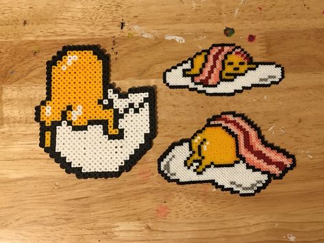 Gudetama Perler, Perler Bead Templates, Perler Crafts, Diy Perler Bead Crafts, Pix Art, Pixel Art Grid, Diy Perler Beads, Melting Beads, Iron Beads