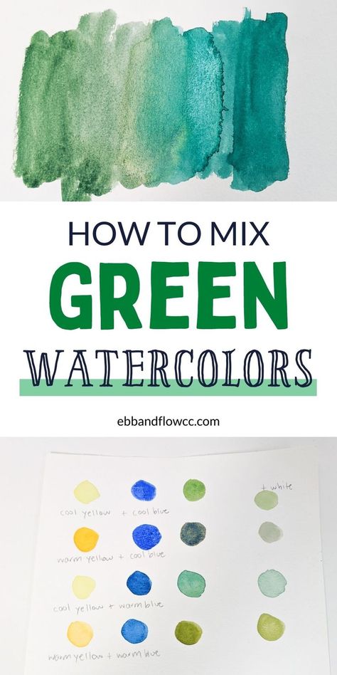 Watercolour Hacks, Mixing Watercolors, Learning Watercolor, Landscape Sketching, Household Crafts, Watercolor Studio, Color Mixing Chart Acrylic, Watercolor Pallet, Water Paintings