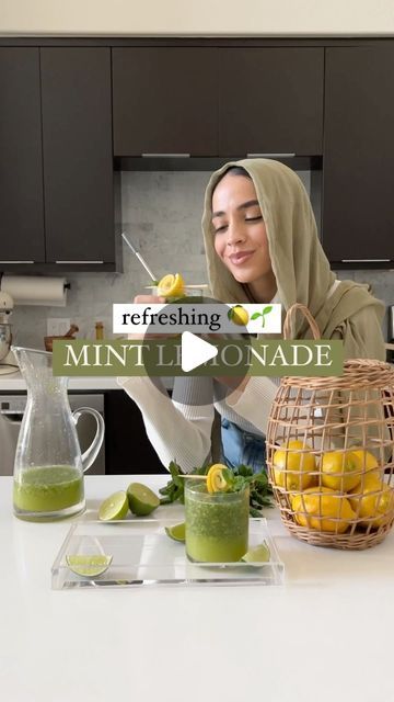 Hajar Larbah on Instagram: "Favorite drink to make on a warm ☀️ day! Frosty mint lemonade 🌱🍋 it takes less than ten minutes to make and it’s super refreshing. This is recipe 10 of 30 in the Ramadan Recipe Series - 20 more to come. Blog link in bio to get the recipe 🤍
.
#drink #lemonade #recipe #food #foodie #foodblog #eeeeeats #yummy #cooking #arab #ramadan #easy" Mint Lemonade Recipe, Ramadan Recipe, Mint Lemonade, Mint Plants, Lemonade Recipe, Lemonade Recipes, Ramadan Recipes, More To Come, Favorite Drinks