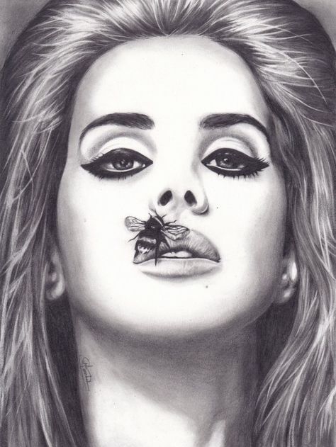 Lana Lana Del Re, Rey Art, Lana Del Rey Art, Drawing Pencils, Small Drawings, Lana Del Ray, Pencil Portrait, John Paul, The Weeknd