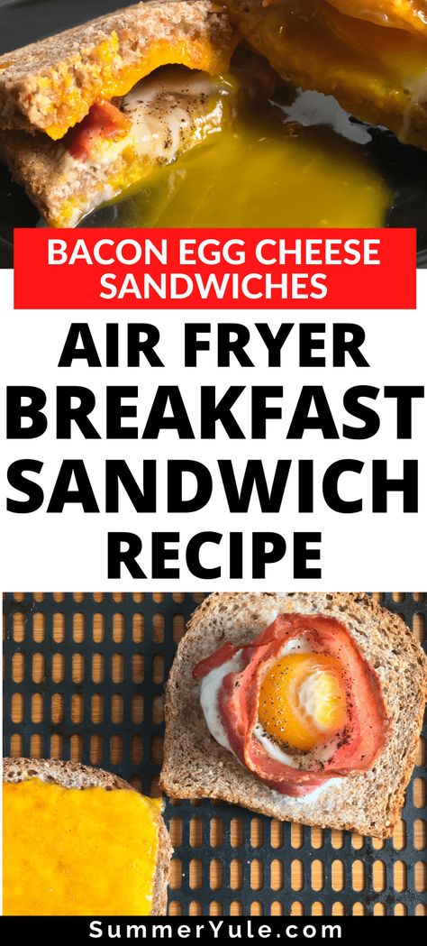 Air Fryer Breakfast Sandwich Recipes, Air Fryer Egg Sandwich Recipes, Bagel Breakfast Sandwich Air Fryer, Airfryer Breakfast Sandwich, Breakfast Sandwich In Air Fryer, Breakfast Sandwich Air Fryer, Air Fry Breakfast, Air Fryer Breakfast Sandwich, Air Fryer Recipes Eggs