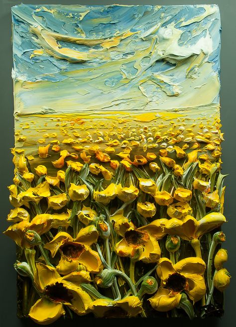 Justin Gaffrey WF24X36-2012-455 | Flickr - Photo Sharing! Justin Gaffrey, Field Paintings, Art Ukraine, Van Gogh Landscapes, Canvas Art For Sale, Swirl Art, Painted Driftwood, Art Studio Design, Palette Knife Art