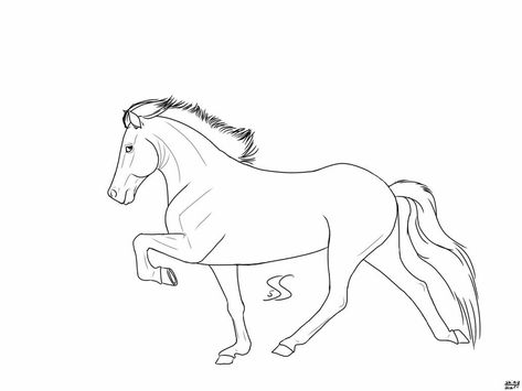 Horse Lineart, Painting Horses, Horse Art Drawing, Horse Cartoon, Coloring Book Download, Printable Coloring Pages For Kids, Horse Coloring Pages, Icelandic Horse, Horse Logo