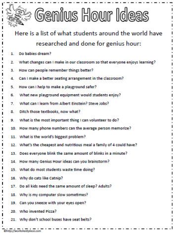 Ideas for Genius Hour                                                                                                                                                                                 More Genius Hour Ideas, Genius Hour Elementary, Genius Hour Projects, Inquiry Learning, Genius Hour, Inquiry Based Learning, Gifted Education, Personalized Learning, The Genius