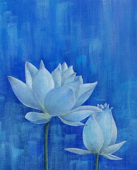 blue lotus painting Blue Lotus Painting, Lotus Painting Acrylic, Lotus Flower Painting, Blue Lotus Flower, Lotus Painting, Lotus Art, Buddha Painting, Blue Lotus, Lotus Blossom