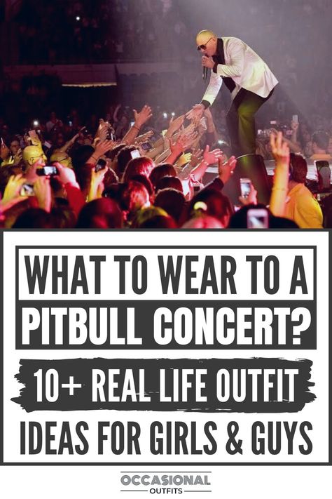 Pitbull performing live in a concert Pitbull Concert Outfit Ideas Summer, Pit Concert Outfit, What To Wear To A Summer Concert, Concert Outfit Ideas Pitbull, Concert Outfit Pitbull, Pitbull Outfits Concert, What To Wear To Concert Outfits, Pit Bull Concert Outfit, What To Wear To A Rap Concert