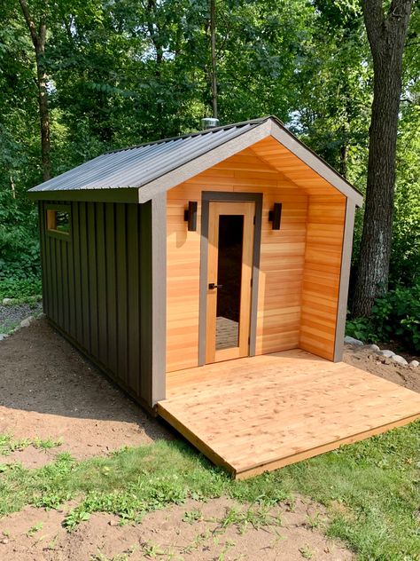 Modern Sauna Design Outdoor, Mini Sauna Outdoor, Scandinavian Sauna Outdoor, Wood Fired Sauna Outdoor, Diy Sauna Outdoor How To Build, Diy Sauna Outdoor, Outdoor Sauna Ideas Backyards, Outdoor Sauna Ideas, Trailer Sauna