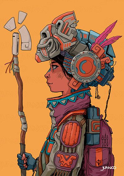 Illustration Concept Art, Futurism Art, Latino Art, Concept Ideas, Aztec Art, Art Digital Art, Poster Layout, Digital Art Illustration, Illustration Digital