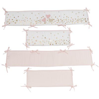 Baby Crib Bumpers, Lambs & Ivy, Best Crib, Gold Hearts, Crib Skirts, Crib Bumper, Gold And Pink, Mattress Brands, Fitted Crib Sheet