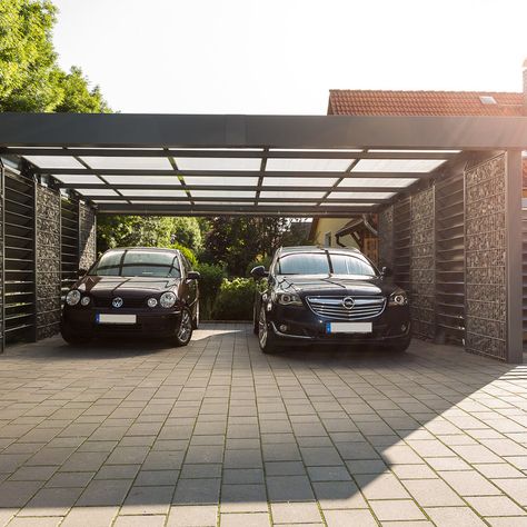 Car Porch Design, Contemporary Garage, Car Shed, Double Carport, New Mexico Homes, Garage Parking, Car Port, Residential Garage, Carport Garage