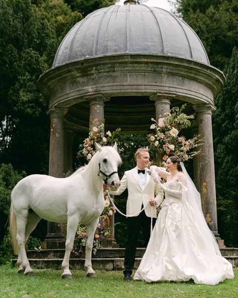 Step into your fairytale with this magical styled shoot at Dromoland Castle 🏰💍✨ Complete with a white horse and carriage, this royal setting is designed to inspire couples dreaming of a destination wedding in Ireland. From grand entrances to ‘I do’s’ fit for royalty, this is where love meets legend. More details at southernbride.com Horse And Carriage Wedding, Carriage Wedding, Wedding In Ireland, Horse And Carriage, Southern Bride, Grand Entrance, Design Competitions, White Horse, Styled Shoot