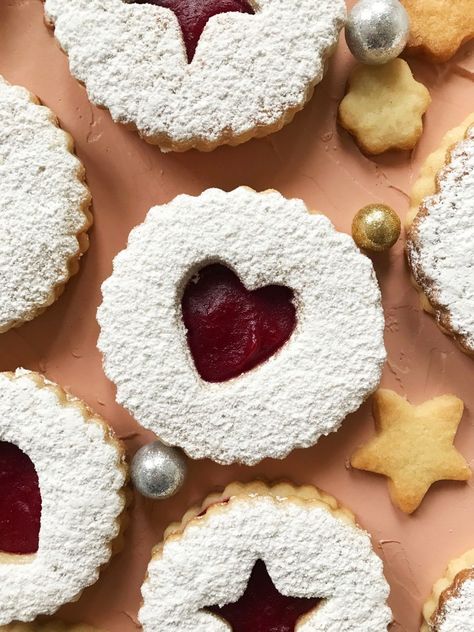 Orange & Cranberry Linzer Cookies - Tuesday Treats Linzer Tart Cookies, Everything Cookies, Linzer Tart, Linzer Cookies Recipe, Cranberry Orange Cookies, Cranberry Baking, Orange Jam, Cranberry Jam, Plain Cookies