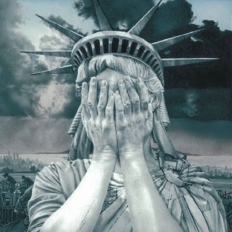 Statue of Liberty Crying - Clyde Fitch Report Liberty Statue, Hip Hop Artwork, Epic Fail, The Statue Of Liberty, Lady Liberty, God Bless America, Statue Of Liberty, Antonio Mora Artwork, Government